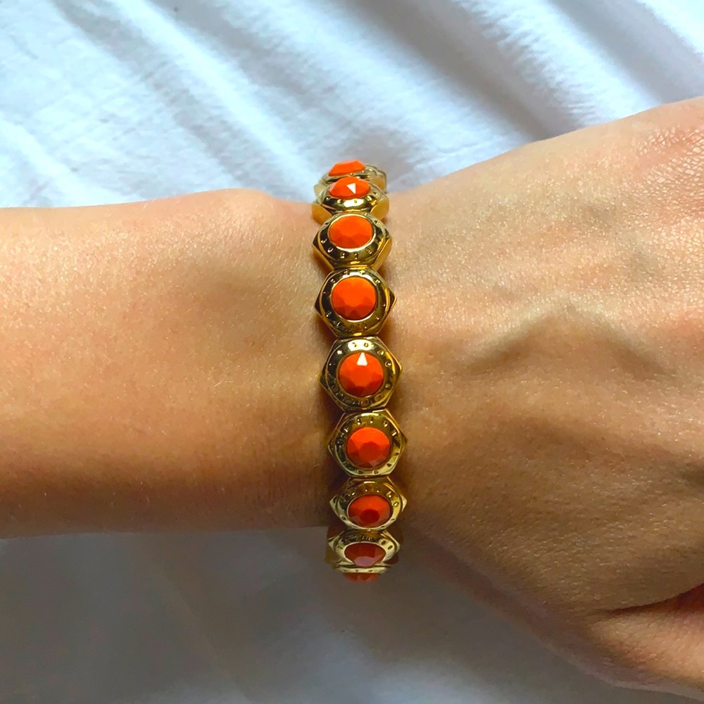 Henri Bendel Orange and Gold Bangle